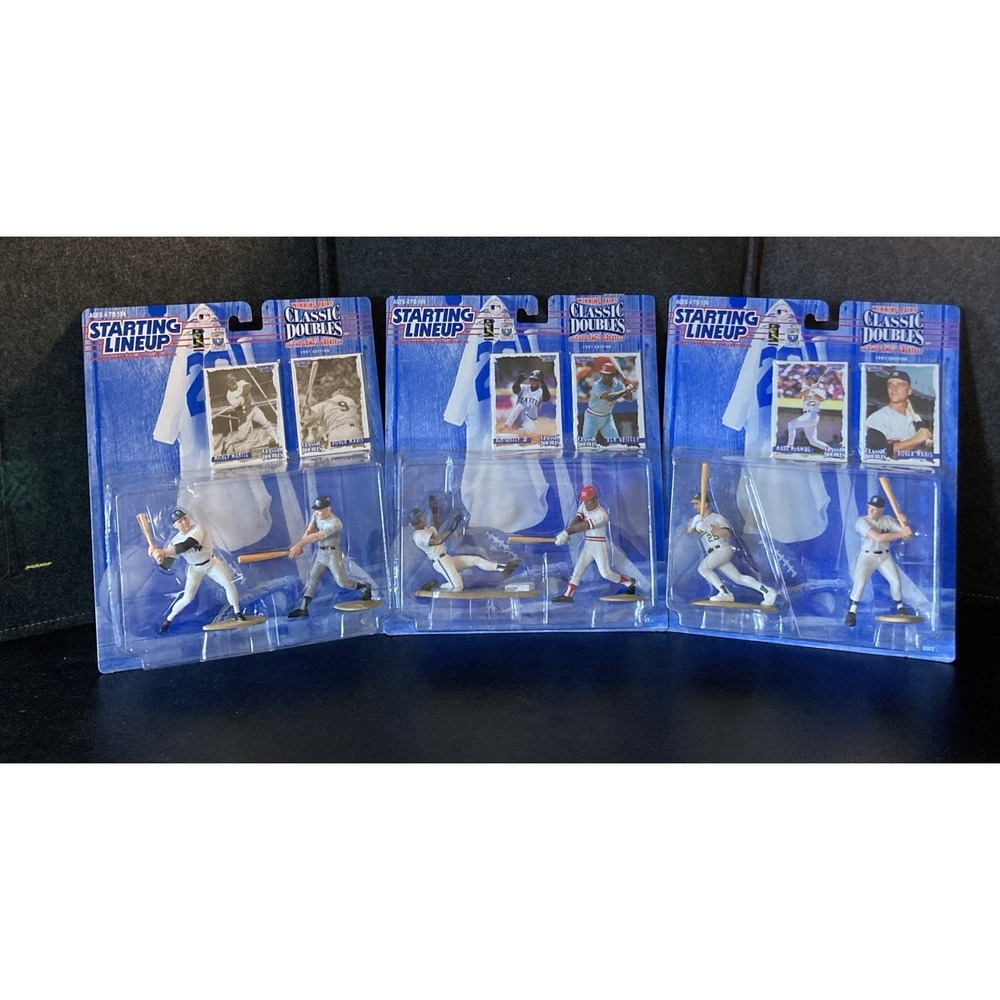 Lot of (3) 1997 Starting Lineup Classic Doubles Griffey Mantle Maris McGwire
